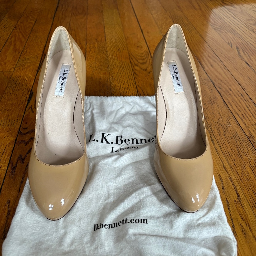 L.K. Bennett Sledge Nude Heels
